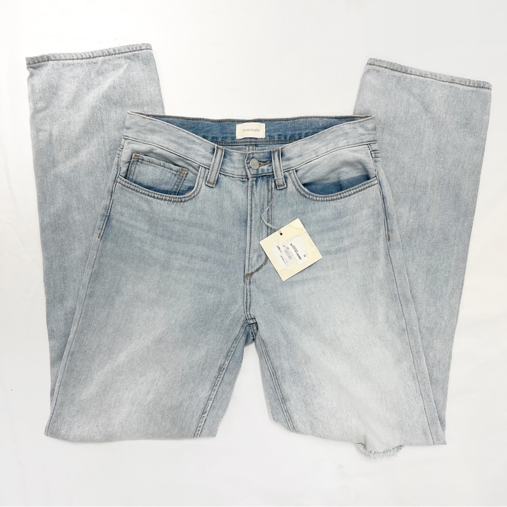Favorite Daughter The Tommy Mid Rise Boyfriend Jeans in Munich Distressed Sz 26 - Picture 1 of 9